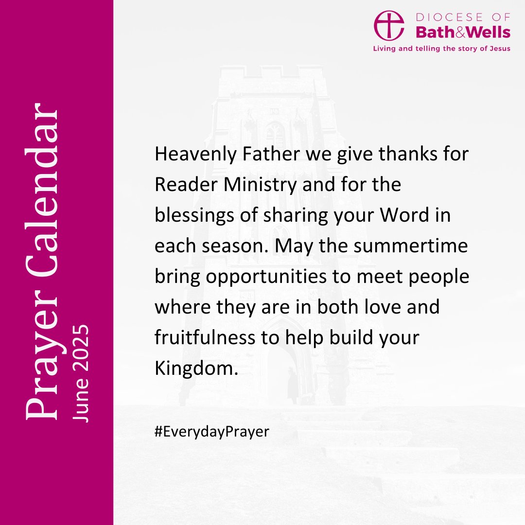 Heavenly Father we give thanks for Reader Ministry and for the blessings of sharing your Word in each season. May the summertime bring opportunities to meet people where they are in both love and fruitfulness to help build your Kingdom.