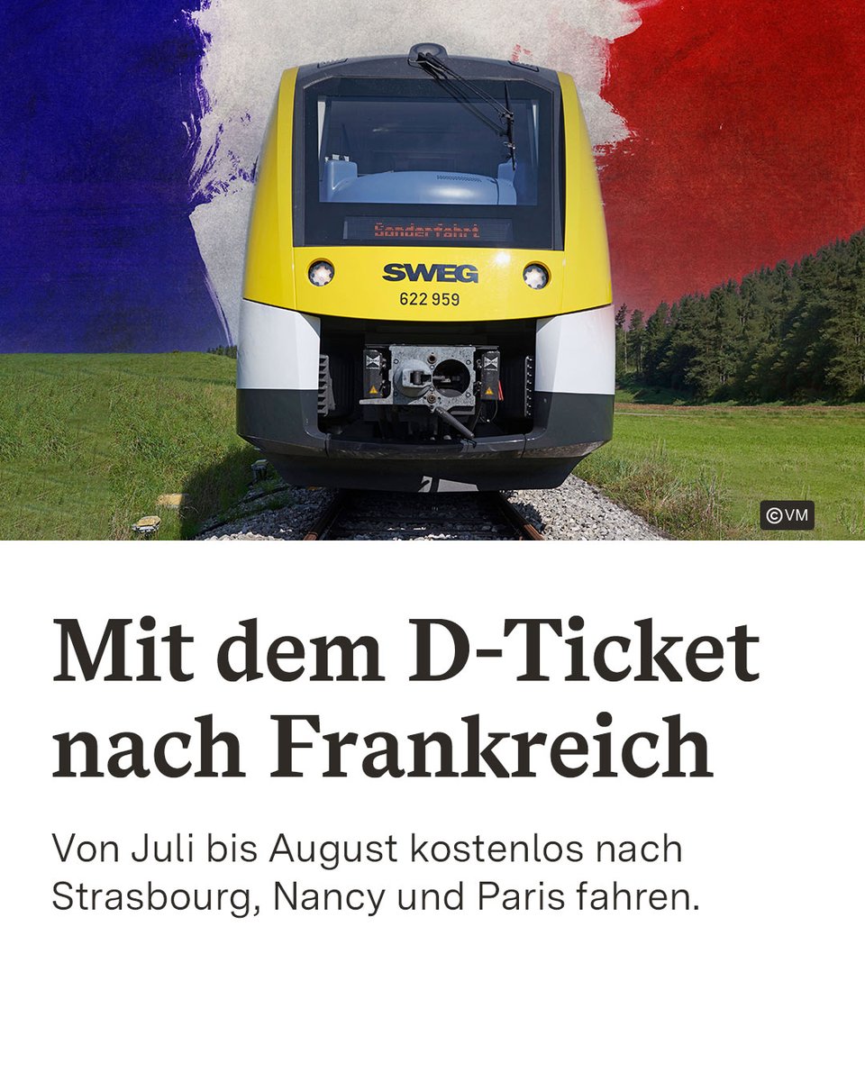 Winfried Hermann (@winnehermann) on Twitter photo Weitersagen! Das #Deutschlandticket gilt im Sommer in der <a href="/regiongrandest/">Région Grand Est</a> in Frankreich. Für alle unter 28 Jahren aus #BaWü. Fahrten bis Paris sind möglich. Saarland und Rheinland-Pfalz machen auch mit. Weitersagen! Das #Deutschlandticket gilt im Sommer in der <a href="/regiongrandest/">Région Grand Est</a> in Frankreich. Für alle unter 28 Jahren aus #BaWü. Fahrten bis Paris sind möglich. Saarland und Rheinland-Pfalz machen auch mit.