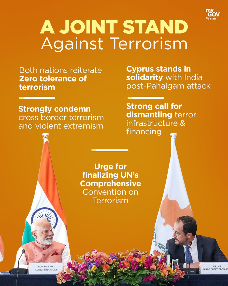 MyGovMalayalam's tweet image. ഈ ഉന്നതതല ഇടപെടൽ തന്ത്രപരമായ സഹകരണത്തിനും, മെച്ചപ്പെട്ട കണക്റ്റിവിറ്റിക്കും, ബഹുമുഖ സഹകരണത്തിനും പുതിയ വഴികൾ തുറന്നു.

#PMModiCyprusVisit