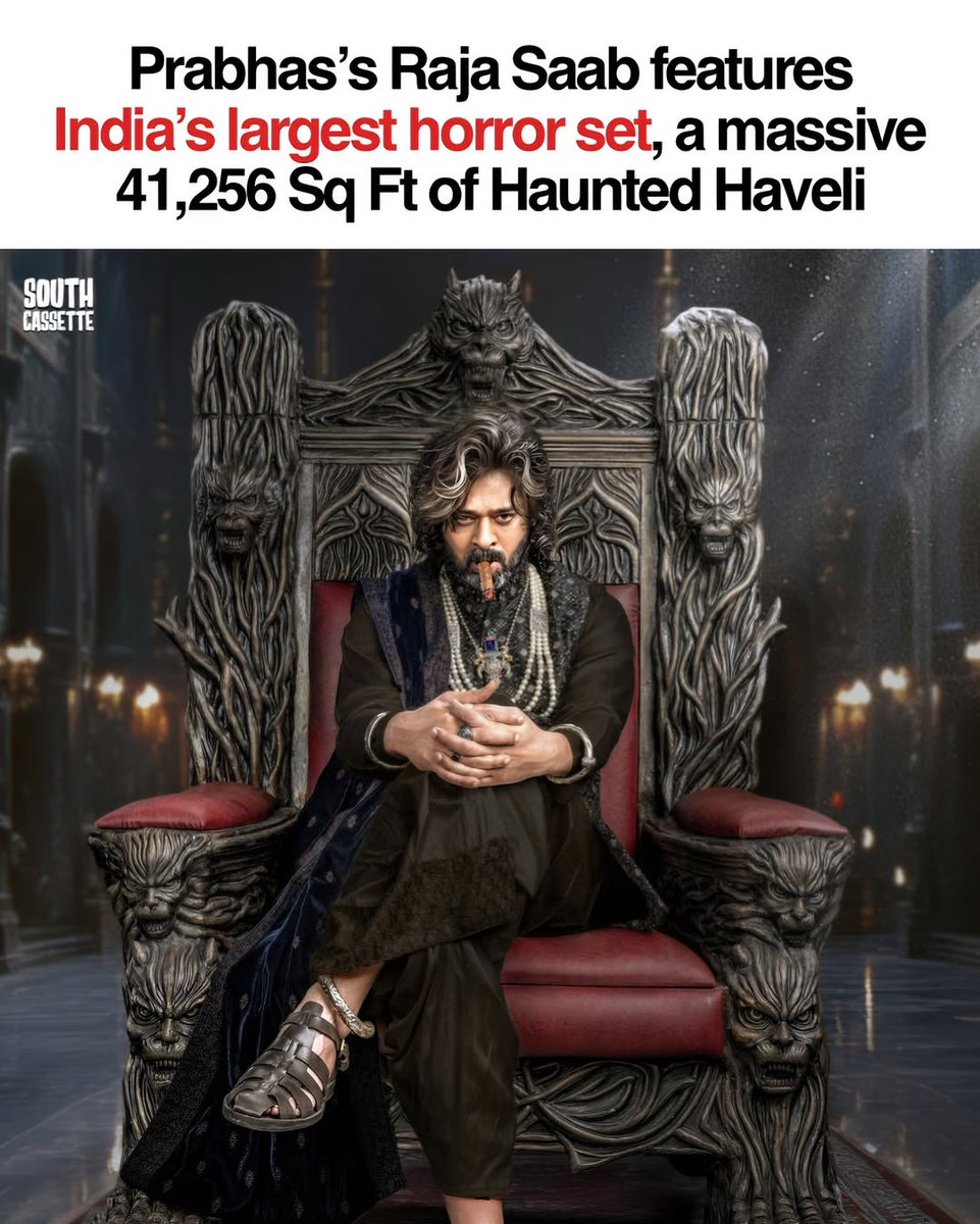 ReelsTalk912's tweet photo. 🔥 India's Biggest Horror Set Unveiled! 🔥
#Prabhas's #RajaSaab features a spine-chilling 41,256 Sq Ft Haunted Haveli – the largest horror set in India! 😱👑
Get ready for a terrifying treat like never before!
#TheRajaSaab #TheRajaSaabOnDec5th #SouthCinema #HauntedSet #IndianCinema #PrabhasEra #PanIndiaStar