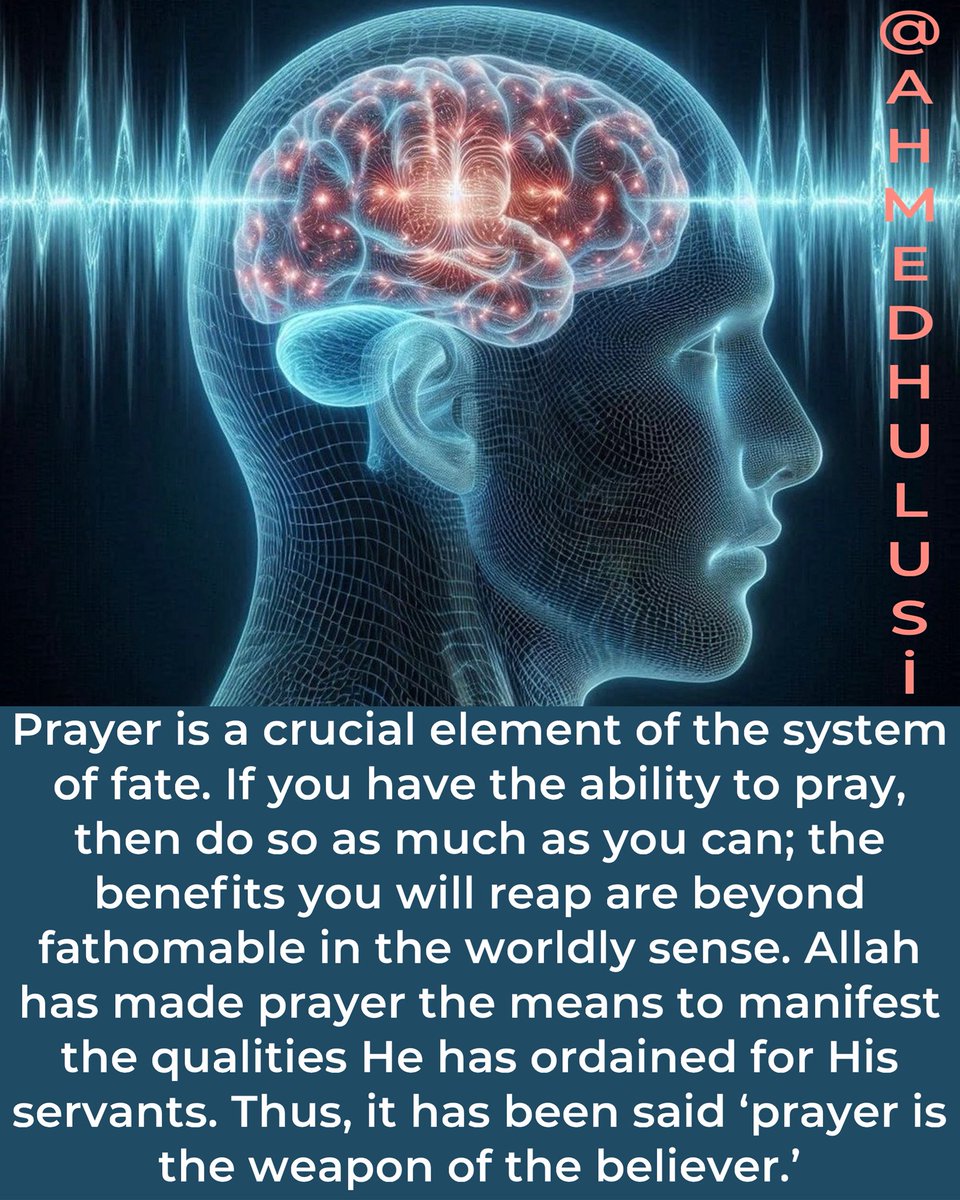 #Facebook 

Prayer is a crucial element of the system of fate. If you have the ability to pray, then do so as much as you can; the benefits you will reap are beyond fathomable in the worldly sense. Allah has made prayer the means to manifest the qualities He has ordained for His