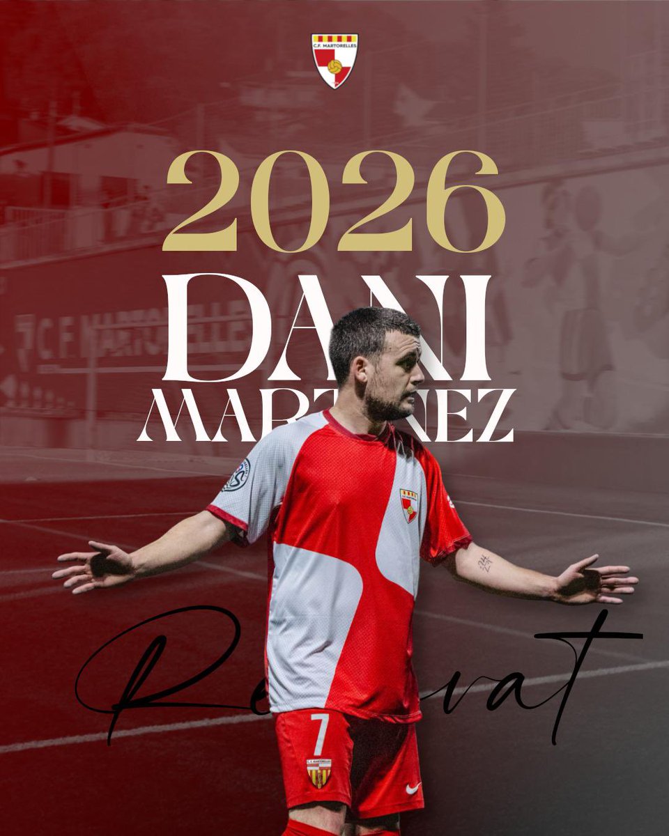 CF Martorelles (@cfmartorelles) on Twitter photo ✍️  Dani Martínez i Martorelles continuaran junts una temporada més.
Experiència i sentiment per aquest escut assegurats, continuïtat de Dani Martínez un any més. 
Sort i éxits ! 🔴⚪️ ✍️  Dani Martínez i Martorelles continuaran junts una temporada més.
Experiència i sentiment per aquest escut assegurats, continuïtat de Dani Martínez un any més. 
Sort i éxits ! 🔴⚪️