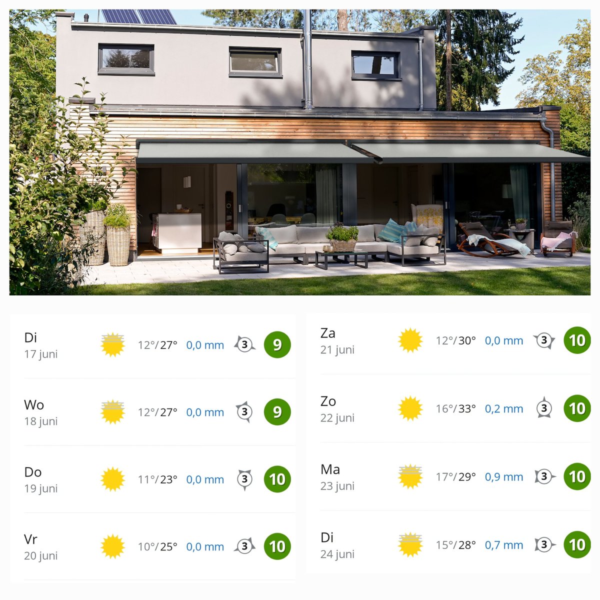 Heerlijk zomerweer op komst!☀️🌡 Optimaal genieten van zon en zomeravonden doe je op je eigen terras! 

Wij hebben een ruime keuze aan knikarmschermen en doekkleuren😍 

fremazonwering.nl 

#zonwering #regio #Rhenen #Veenendaal #Ede #Wageningen #Utrecht #Arnhem #Nijmegen eo