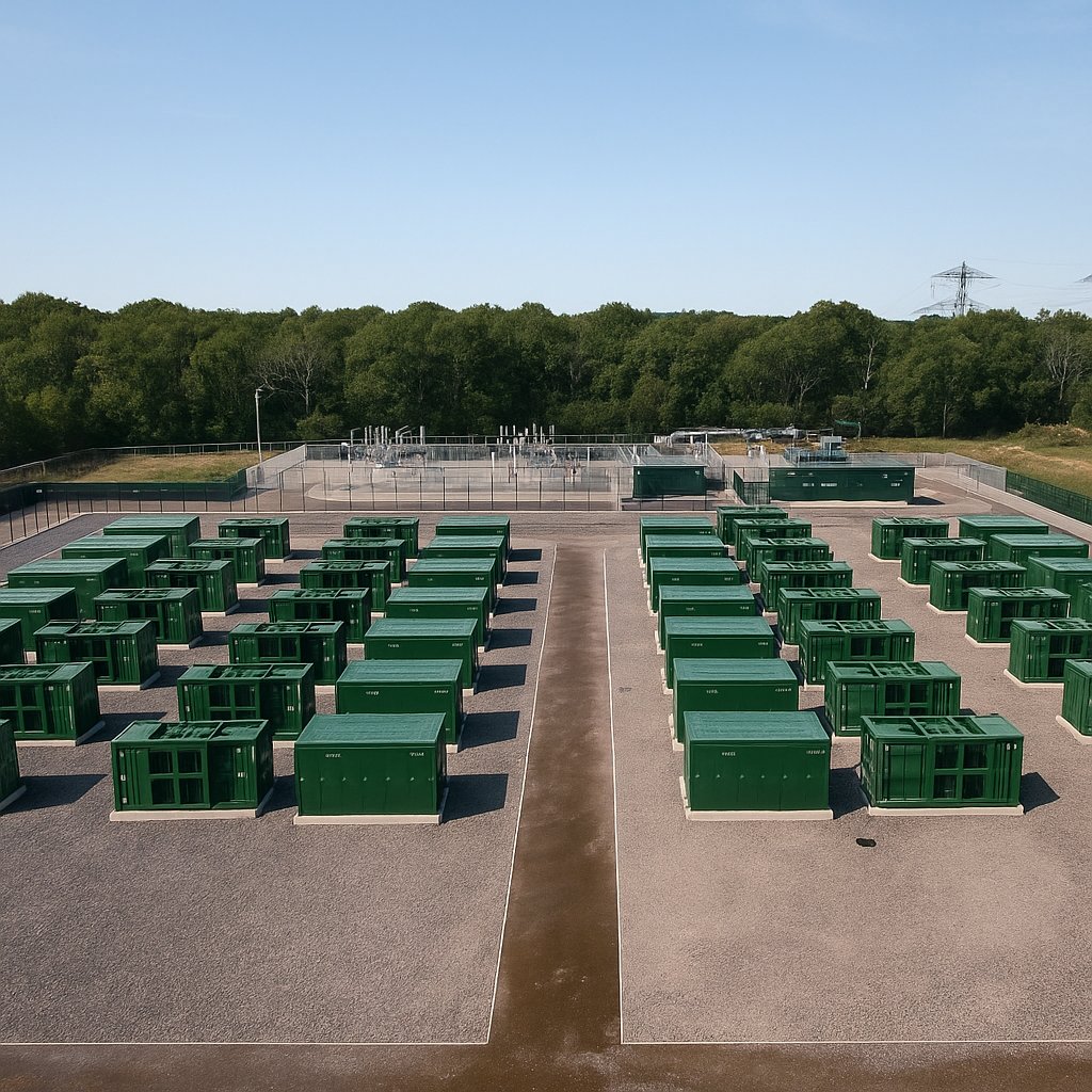 loopxcell's tweet image. Bramley BESS van BW ESS:
🔹100 MW/331 MWh, looptijd van meer dan 3,3 uur
🔹Voorziet 44.000 huishoudens per dag van stroom
🔹Sungrow PowerTitan 2.0-technologie, vloeistofgekoeld, snelle installatie
🔹132 kV EHV-netaansluiting

#Batterijopslag #BWESS #SchoneEnergie