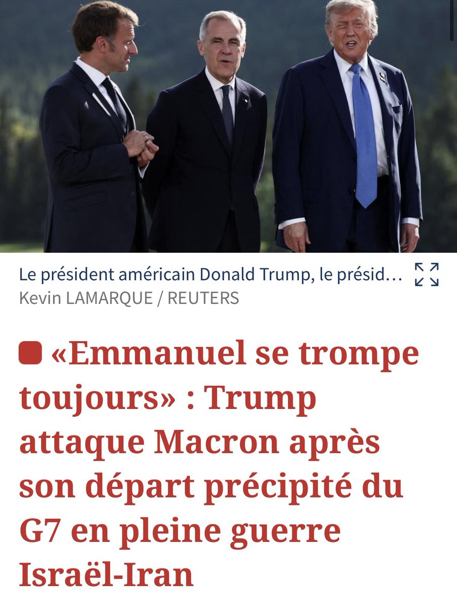 DeFabron's tweet image. De plus en plus difficile d'avoir un président + mauvais pour nous représenter au G7 devant les caméras du monde entier… 

Une nouvelle fois, en voulant satisfaire son égo, il perd une bonne occasion de se taire…

E.Macron n’est pas la France 🇫🇷