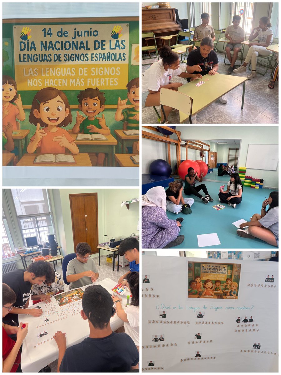 La_Purisima_ZGZ's tweet photo. El alumnado de ESO y CFGB celebró el Día Nacional de las LSE mediante talleres y actividades con los que afianzar su identidad y empatizar con sus compañeros/as. #yoconlals https://t.co/k7ejRxmwcL