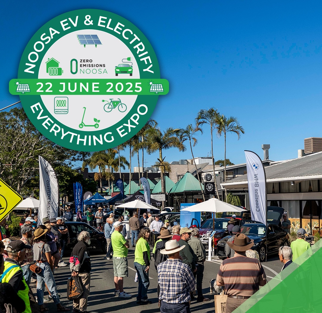 To all our #Queensland supporters and followers - check out the #Noosa EV &amp; Electrify Everything Expo this weekend - Sunday 22 June - Home &amp; Business #Electrification and #EV's and E-Mobility. Runs from j9am-1pm  Sunshine Beach Rd, Noosa Junction - noosaevexpo.com.au #solar