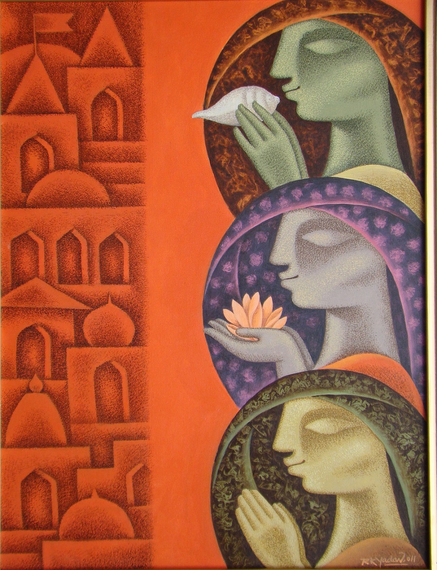 Three women, three postures, one devotion — a graceful portrayal of worship in its diverse forms.
#Art #Artist #Colours #CanvasPainting #PaintingForSale #HandPainting #ContemporaryArt #AbstractPaintings #ModernPaintings #AcrylicPaintings #FigurativePainting