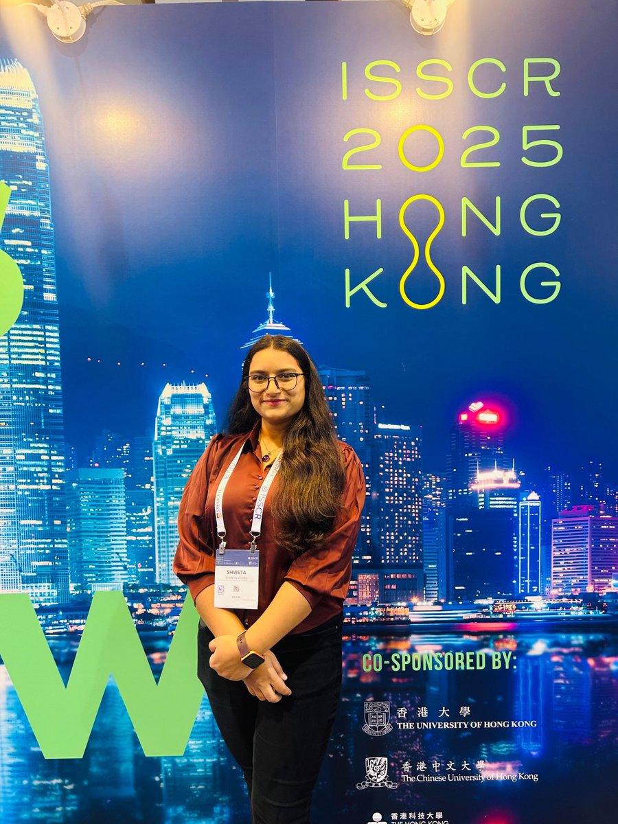 MCBR is delighted to share that Ms. Shweta Verma, Dr. TMA Pai Scholar at MCBR, working under the guidance of Dr. Raviraja N S, participated in ISSCR Annual Meet 2025 held from 11th to 14th June 2025 in Hong Kong, SAR. 

facebook.com/share/p/1BhXZi…