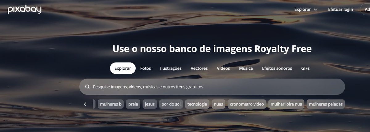 Tá, mas por que ninguém tá falando que um dos assuntos mais pesquisados no PIXABAY é "mulheres nuas"?????