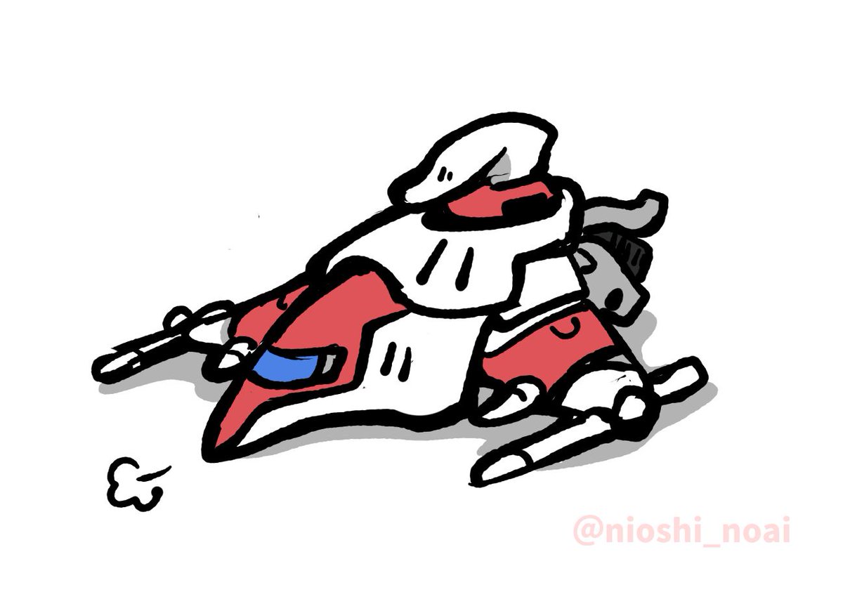 「暑くてシルバーホークとけてる #ダライアス」|野愛におし@「奴隷モフ死」連載中のイラスト
