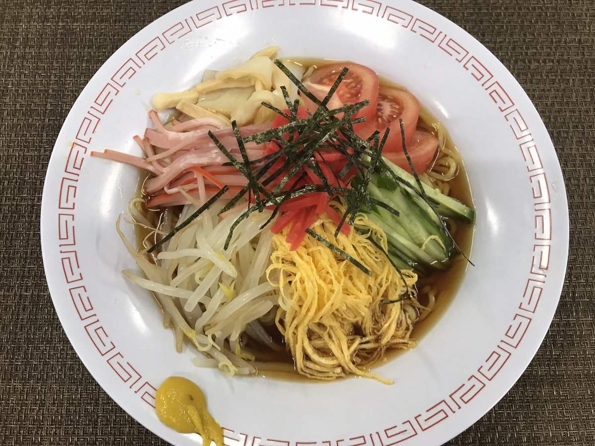 本日のサービス品は、冷やし中華(700円)です！
 #ランチ  #日替わり定食  #八戸  #八食センター  #勢登鮨  #冷やし中華