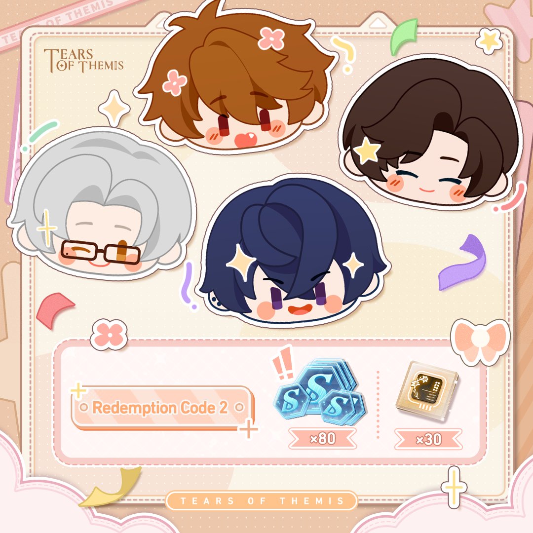 ✦ NXX Supplies ✦ Redemption Code 2

Collect your gifts and spend a leisurely early summer with him!

✦ S-Chip ×80, Oracle of Justice III ×30
✦ RC: HAJ1ZHC9K6
✦ Valid until: 2025/7/16 23:59 (UTC+9)
✦ Redeem at: hoyo.link/Qwrl5A7z9

#TearsOfThemis