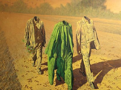 #إبرة_الصباح💉
"التَّصَنُّع" مفضوح و رائحته كريهة!
ما أروع "الكبرياء" الطبيعي ✍️
 (اللوحة بـِ ريشة الفنان العراقي مؤيد محسن)