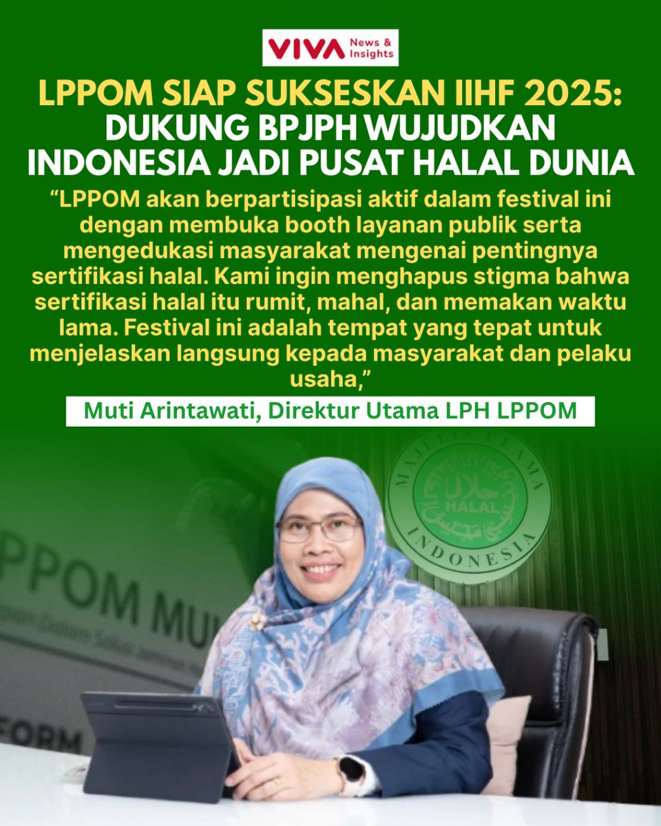 saajongu's tweet photo. Sertifikasi halal adalah ikhtiar menjaga keberkahan. Kita dukung gerakan besar ini. #LPPOMDukungBPJPH https://t.co/1iIon4M9CE