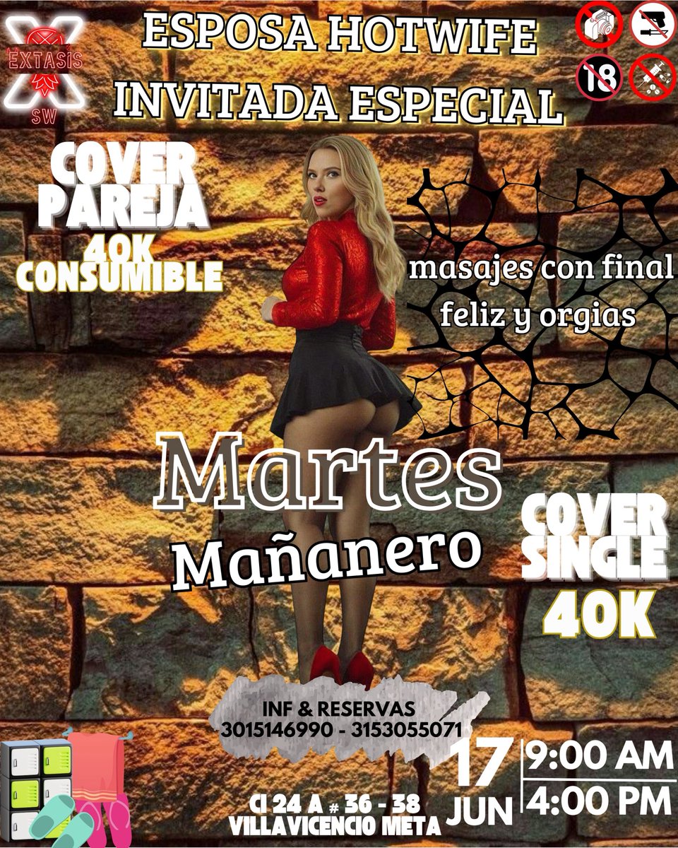 Bueno chicos ya confirmada una esposa HOTWIFE para el mañanero de extasis OJO ANAL VAGINAL ORAL Y DP es una esposa 100% activa y quiere mucho pipi 😈🤤 y lógico con el apoyo de una chica de show 🔥😈🥵

En este mañanero vamos a hacer cosas muy ricas y obsequiaremos un regalito a