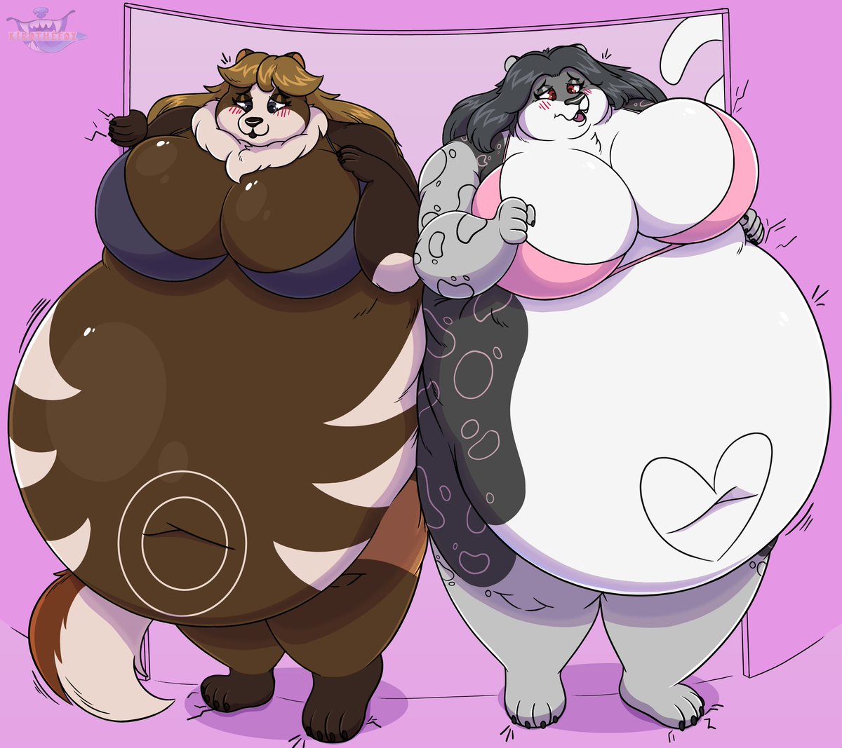 Big girls stuck in the doorway

Commission for <a href="/Gaming345_AD/">Gaming345</a> ✨️