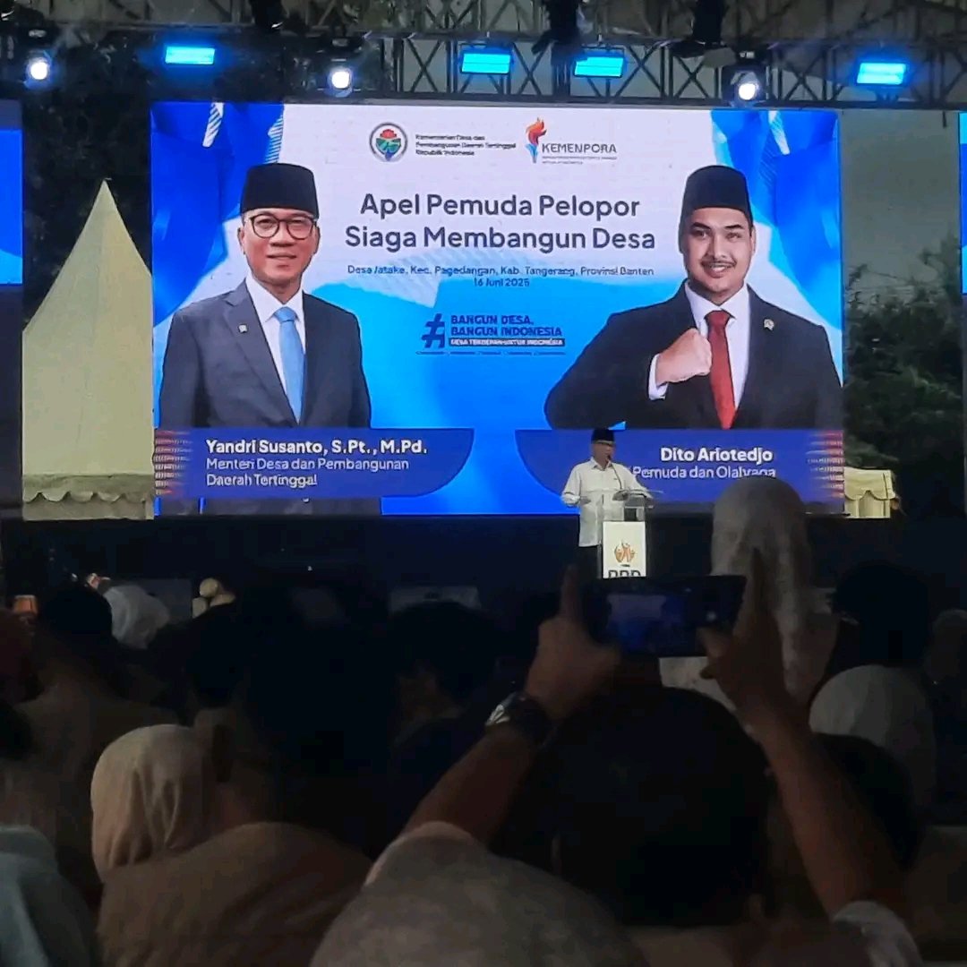 C Ramlee S (@chaidirramlees) on Twitter photo APEL PEMUDA PELOPOR dan Siaga Membangun Desa untuk membangun desa yang lebih baik #ApelPemudaPelopor2025
#KemendesKemenpora
#TPPBersamaMenteriDesa
<a href="/prabowo/">Prabowo Subianto</a>
<a href="/YandriSusanto27/">Yandri Susanto</a>
<a href="/ArizaPatria/">Ariza Patria</a>
<a href="/taufikmadjid71/">IG : taufik.madjid</a>
<a href="/kemendespdt/">#BangunDesaBangunIndonesia</a>
<a href="/bpsdmkemendesa/">Bpsdm Kemendesa</a>
<a href="/desapenusantara/">desapesonanusantara</a> APEL PEMUDA PELOPOR dan Siaga Membangun Desa untuk membangun desa yang lebih baik #ApelPemudaPelopor2025
#KemendesKemenpora
#TPPBersamaMenteriDesa
<a href="/prabowo/">Prabowo Subianto</a>
<a href="/YandriSusanto27/">Yandri Susanto</a>
<a href="/ArizaPatria/">Ariza Patria</a>
<a href="/taufikmadjid71/">IG : taufik.madjid</a>
<a href="/kemendespdt/">#BangunDesaBangunIndonesia</a>
<a href="/bpsdmkemendesa/">Bpsdm Kemendesa</a>
<a href="/desapenusantara/">desapesonanusantara</a>