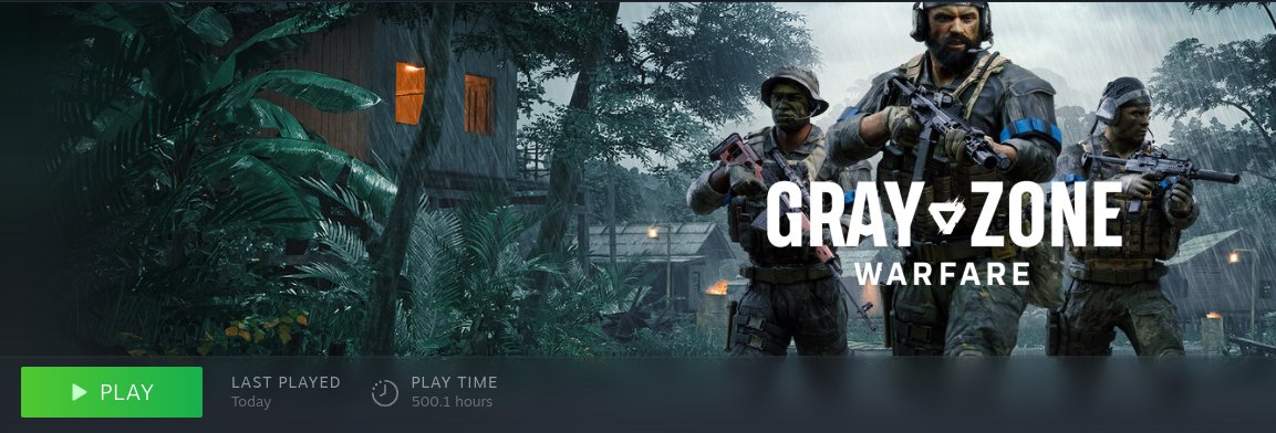 gobi42 (@gobi42) on Twitter photo Just wanted to say thanks for 500 hour hours of fun <a href="/GrayZoneWarfare/">Gray Zone Warfare</a> and here is to lots more to come. keep up the great work. cant wait for the new illumination to hit main branch :grin: Just wanted to say thanks for 500 hour hours of fun <a href="/GrayZoneWarfare/">Gray Zone Warfare</a> and here is to lots more to come. keep up the great work. cant wait for the new illumination to hit main branch :grin: