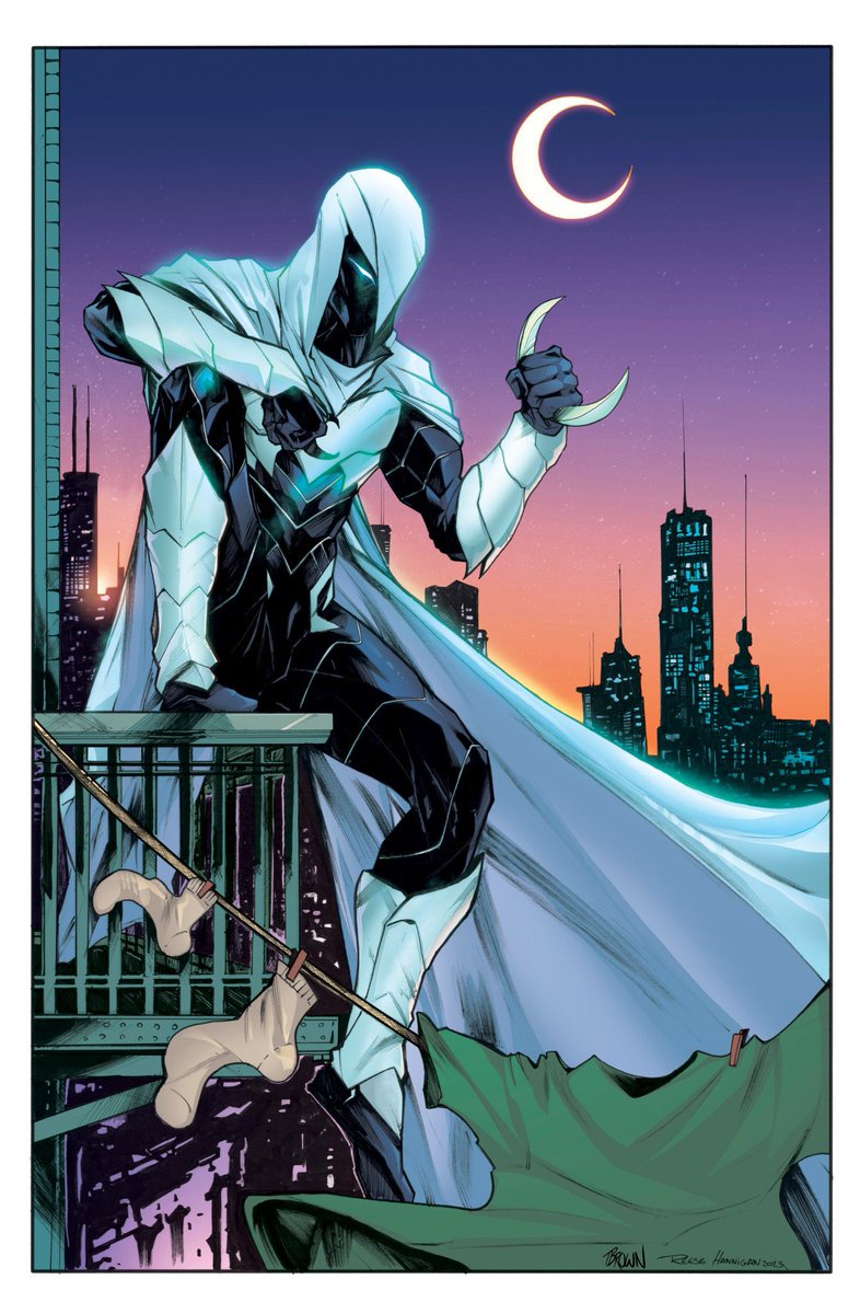 ArtOfTimBrown's tweet image. Did a couple of takes on this #MoonKnight to play with the way colour changes how a scene feels.
Drawn by: @Reesehannart
Colour by: Timothy C. Brown
#Marvel #ComicsColorist #TheMoonHAUNTSYou