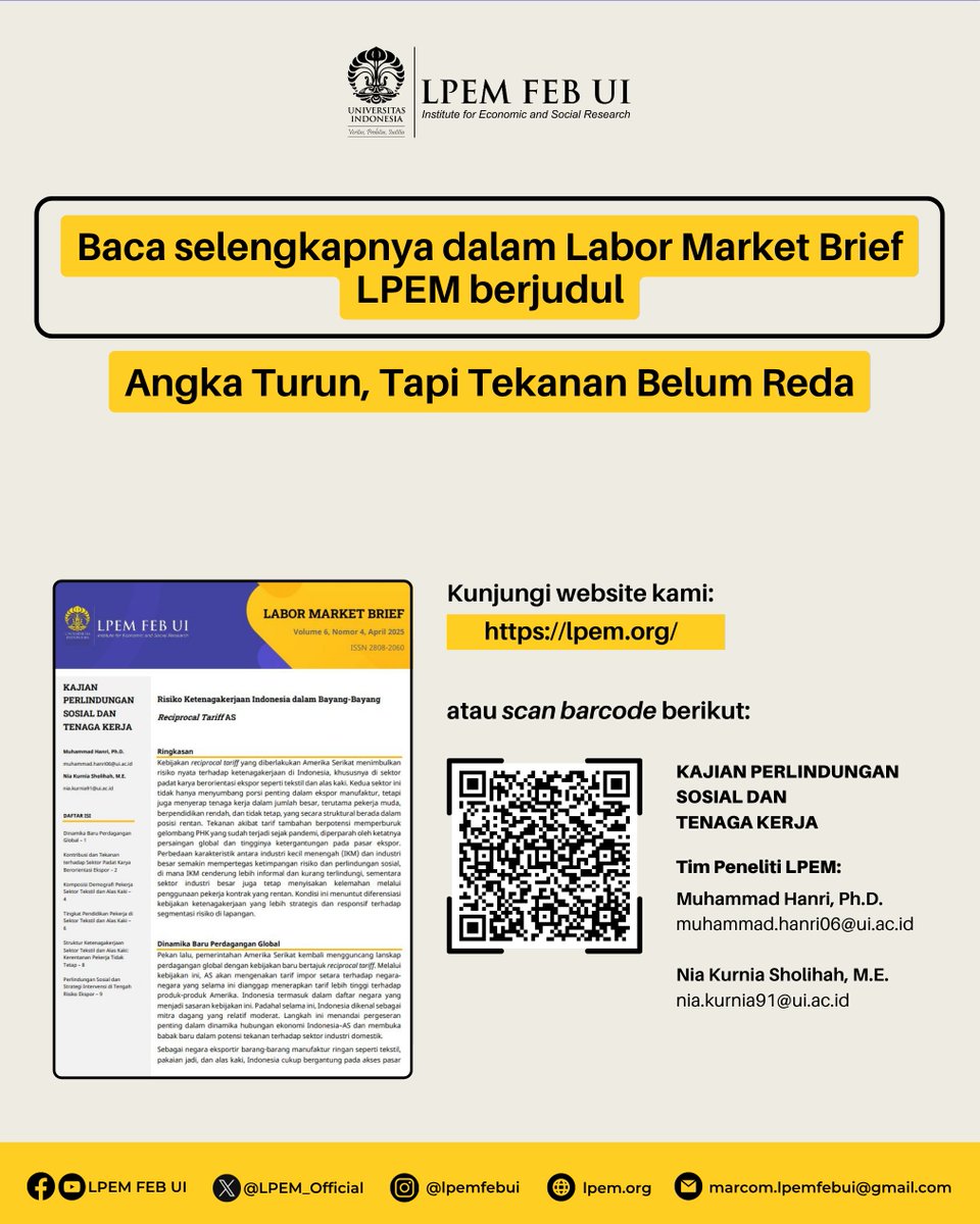 AkunBackupLPEM's tweet photo. Pernah ikut Job Fair? Yuk, share pengalamanmu! 

Klik tautan untuk membaca versi lengkap publikasi ini: https://t.co/Ej7elQ8ewP

#lpemfebui #jobfair #lowongankerja #lapangankerja #prabowoturuntangan #ketegasanpemimpinsejati https://t.co/9quXO3zWzQ