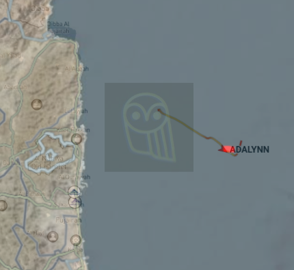 Global_Mil_Info's tweet photo. In partnership with Project Owl, one of the vessels currently ablaze in the Gulf of Oman—near the strategic Strait of Hormuz - could be the ADALYNN. The exact cause remains unclear. However, Reuters confirms that there are tankers are on fire in the area. https://t.co/OXRuhJxPRe