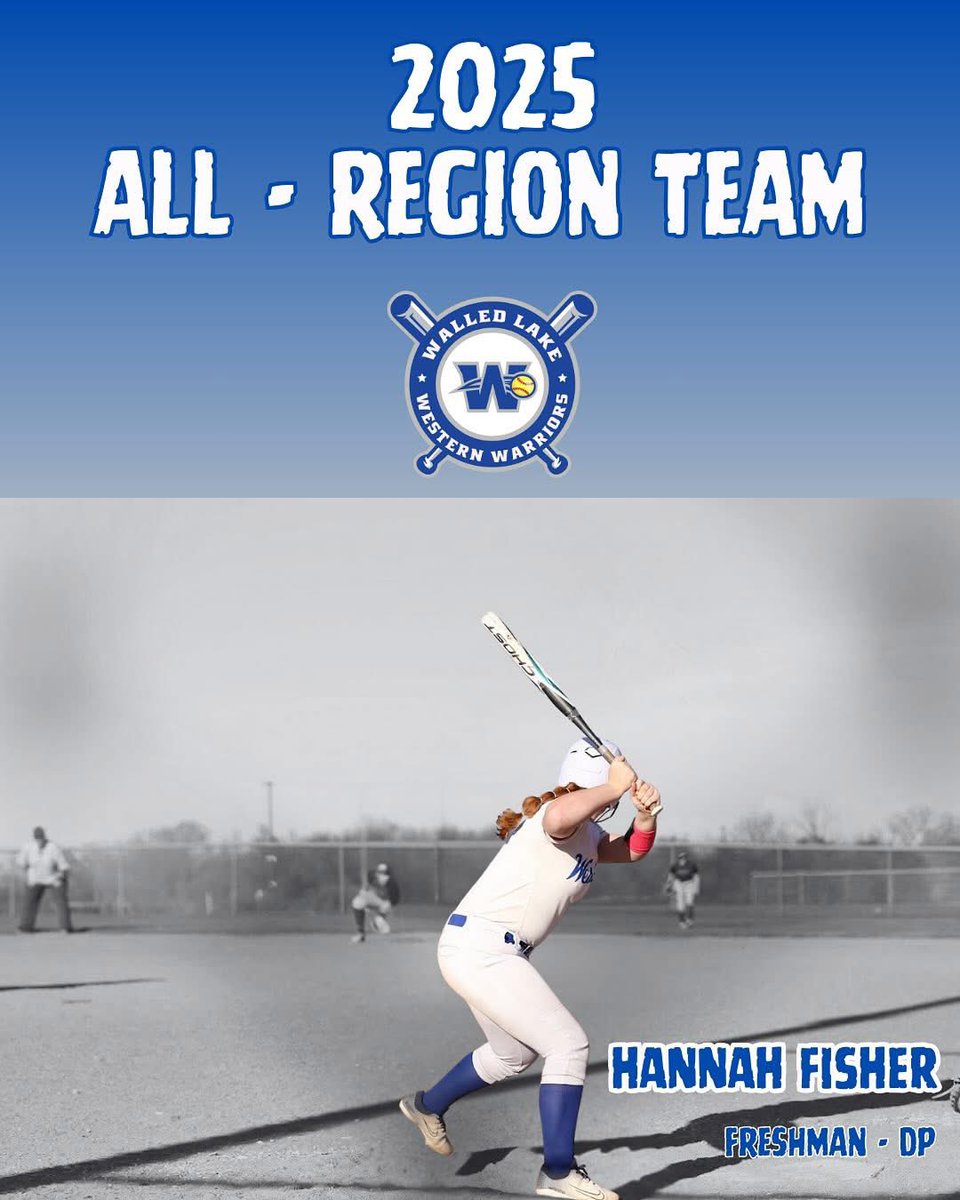 Congratulations to or All-Region recipients Junior, Sierra Geisler and Freshman, Hannah Fisher. Amazing job all season to earn these honors. Way to represent your team and your school. Go Warriors! 💙🥎🩶🥎 #wlwsoftball #warriorssoftball #wlwathletics
