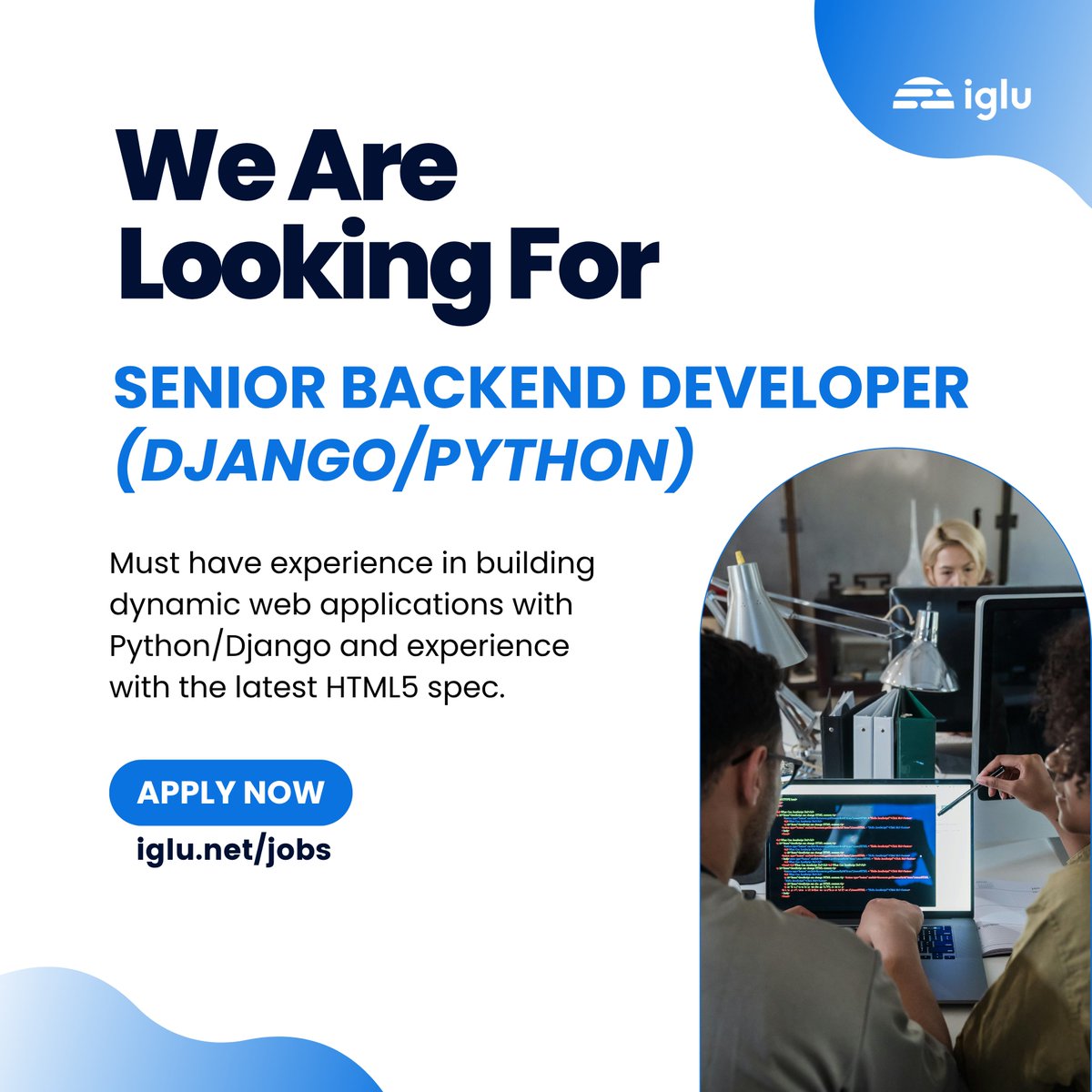 We're looking for a seasoned Django/Python developer with solid HTML5 skills, a passion for clean architecture, and a talent for mentoring.
Ready to shape the future of web development with us? Apply now👉 bit.ly/3SSPPyk 

#backenddeveloper #webdevelopment #softwarejobs
