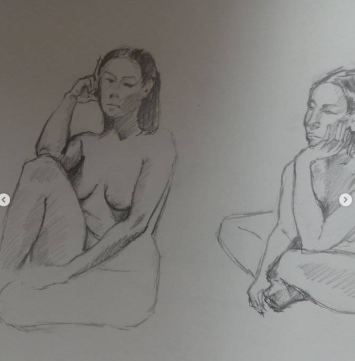 PosarteFH's tweet photo. Dibujo de sesión con modelo en vivo https://t.co/tyvJphvKoU