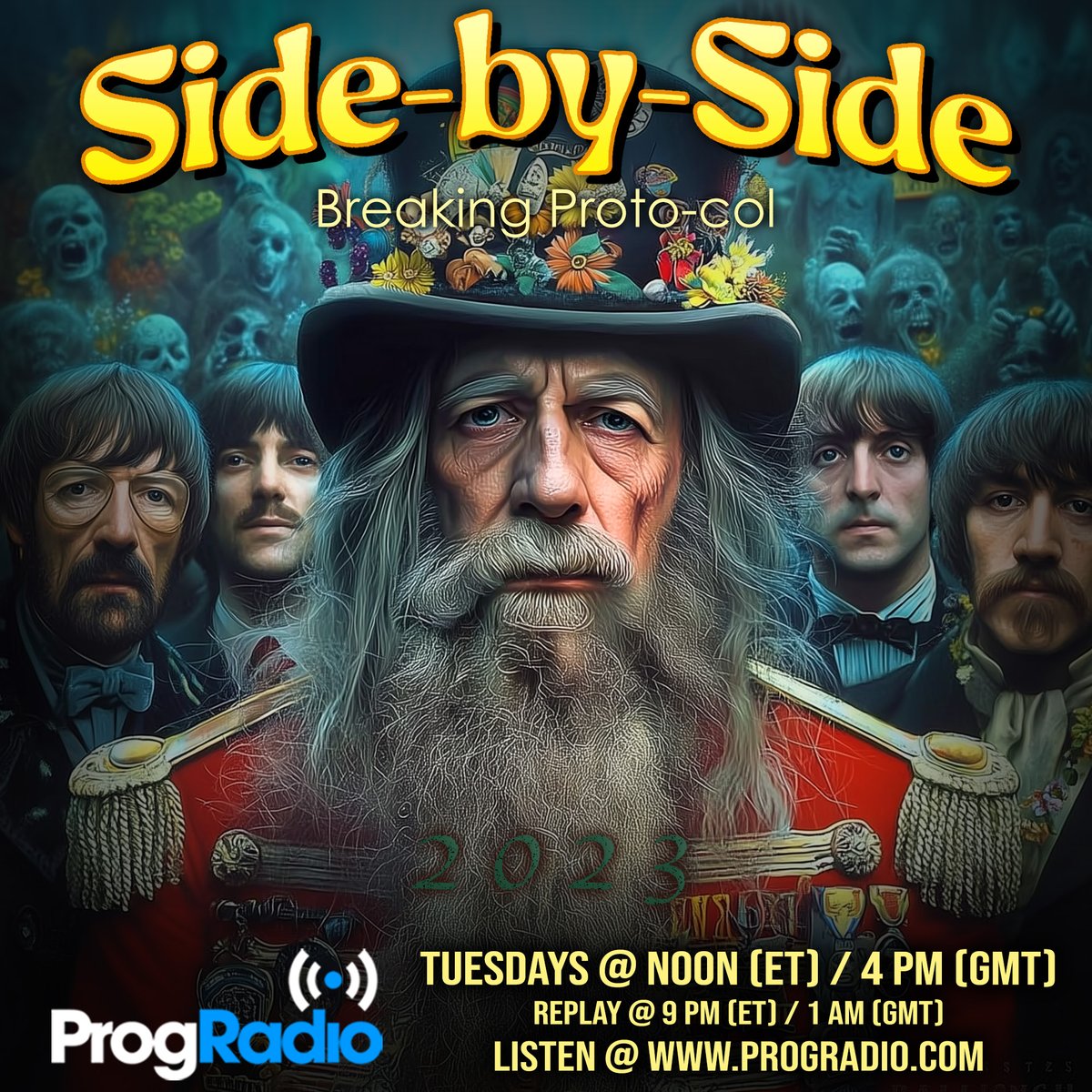 This week, the Prog Wizard is breaking proto-col, cueing up reel-to-reel tapes from a time when rock hadn’t yet learned all the rules — and the ones it knew, it was about to break. The old timers will know exactly where the Wizard is headed. Don’t miss it!

TWO SHOWTIMES EVERY