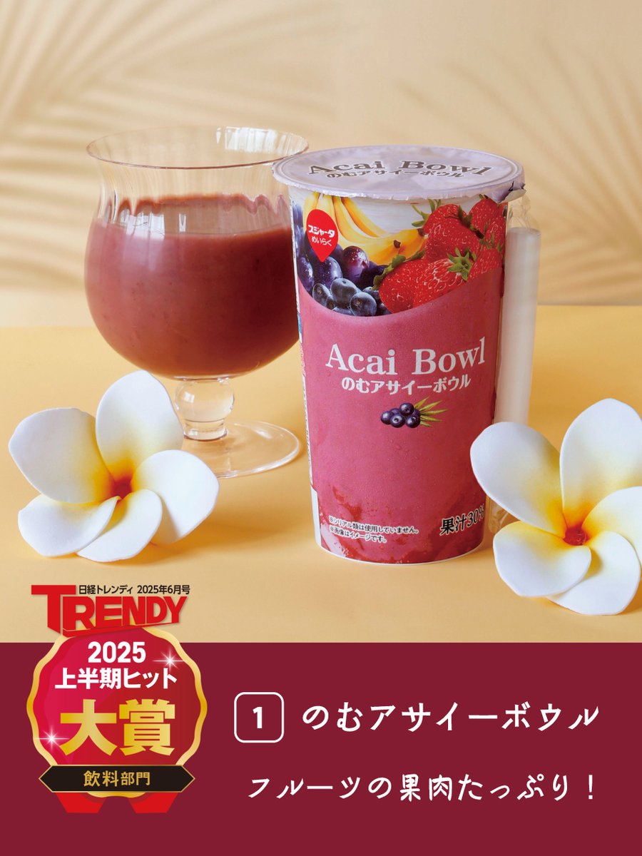アサイー を使用したドリンク特集！／ 飲んでみたい商品の番号を