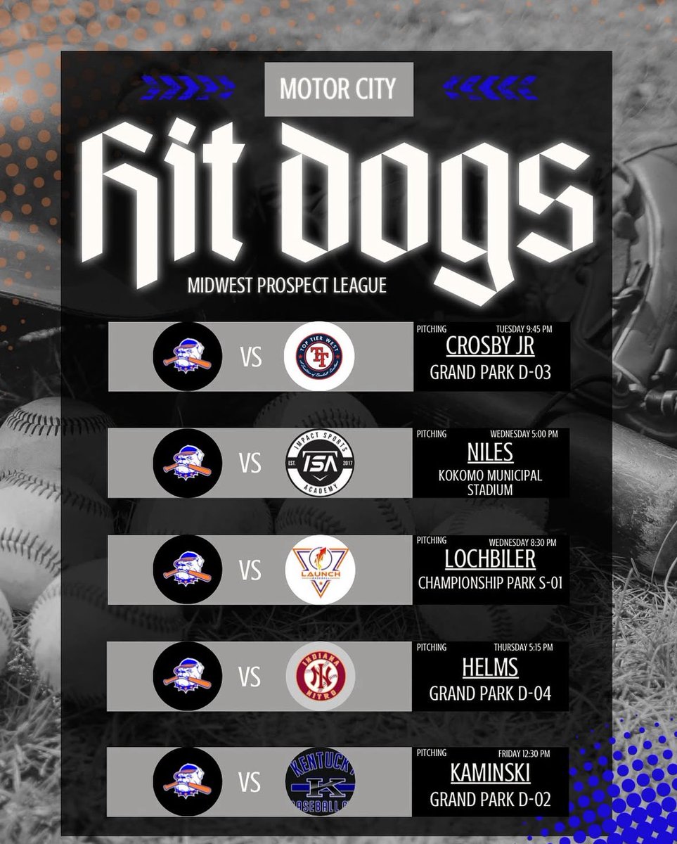 Kicking off our 2025 summer season at Grand Park IN, in the Midwest Prospect League.