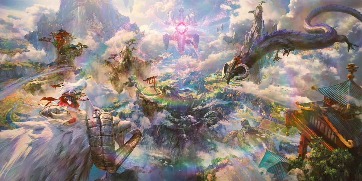 ルーンファクトリー シリーズ最新作
『龍の国 ルーンファクトリー』

キービジュアルを描かせていただきました。
Nintendo Switch/Nintendo Switch 2
Steamで発売中です。
よろしければ是非！
#Runefactory #龍の国