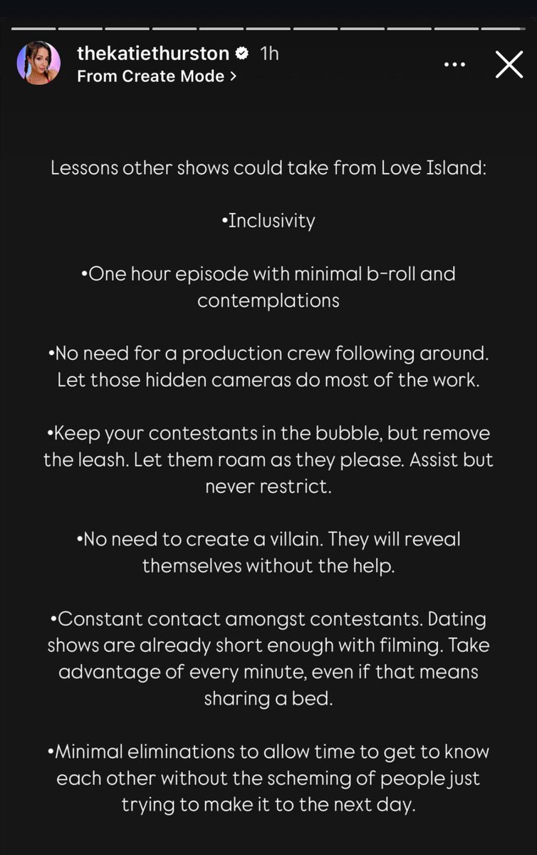 Katie Thurston just posted these tips for reality dating shows and I want The Bachelor to take all of them 💯

#bachelor