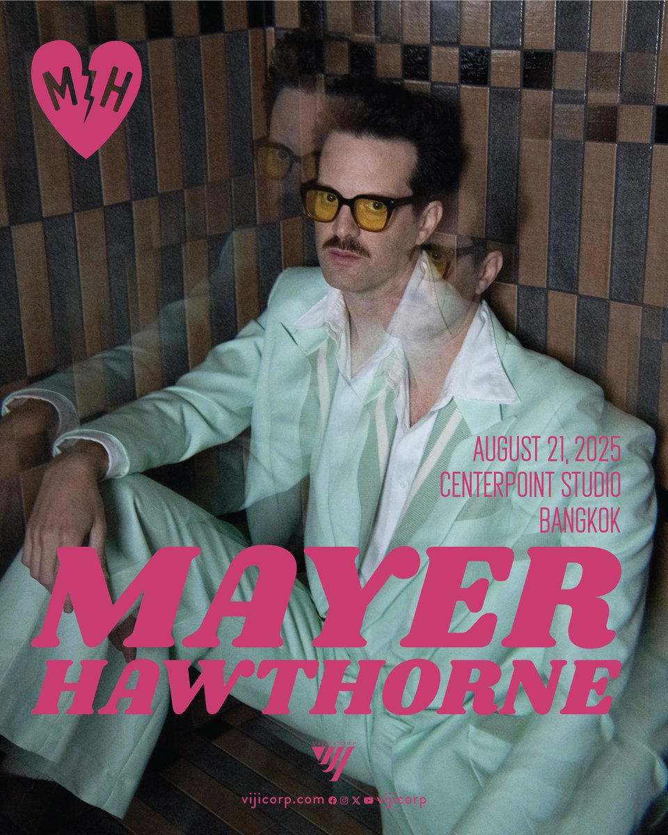 Mayer Hawthorne live in Bangkok 🎤
Soul. Funk. Retro vibes. One night only – Aug 21 @ Centerpoint Studio
🎟️ Pelupian Presale: 27 June | Public: 28 June
#MayerHawthorneBKK #VIJICORP #Pelupian