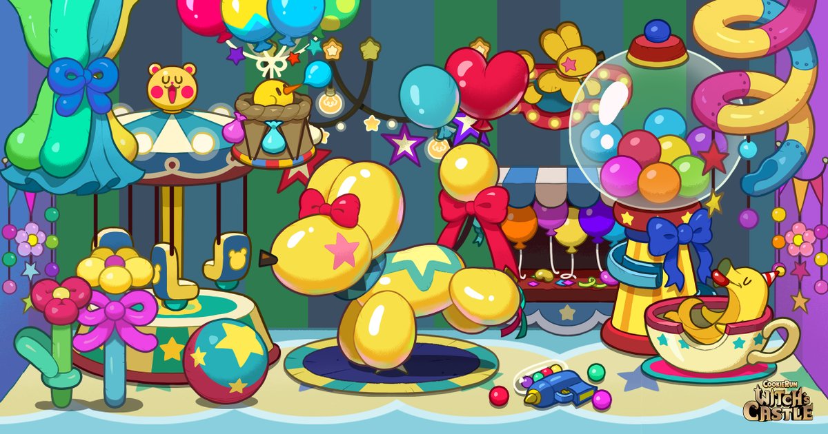 WitchsCastle_EN's tweet image. [Jelly Bean Cookie Collection]

Welcome to Jelly Bean Cookie&apos;s Boingy, Bouncy, Starry Room! 🎈
One day, everyone will be clapping and cheering nonstop at her stellar performance! 👏

#JellyBeanCookie #CookieRunWitchsCastle #WitchsCastle