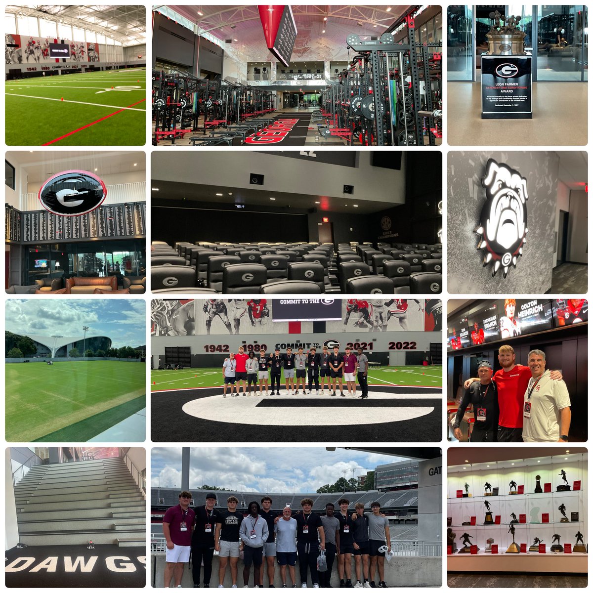 ⁦<a href="/FootballGibbons/">Cardinal Gibbons Football</a>⁩ had a day today. We started in Athens had an amazing tour of the facilities. What an amazing building and a killer wt room. Best of all saw one of our former greats ⁦<a href="/HeinrichColton/">Colton Heinrich</a>⁩