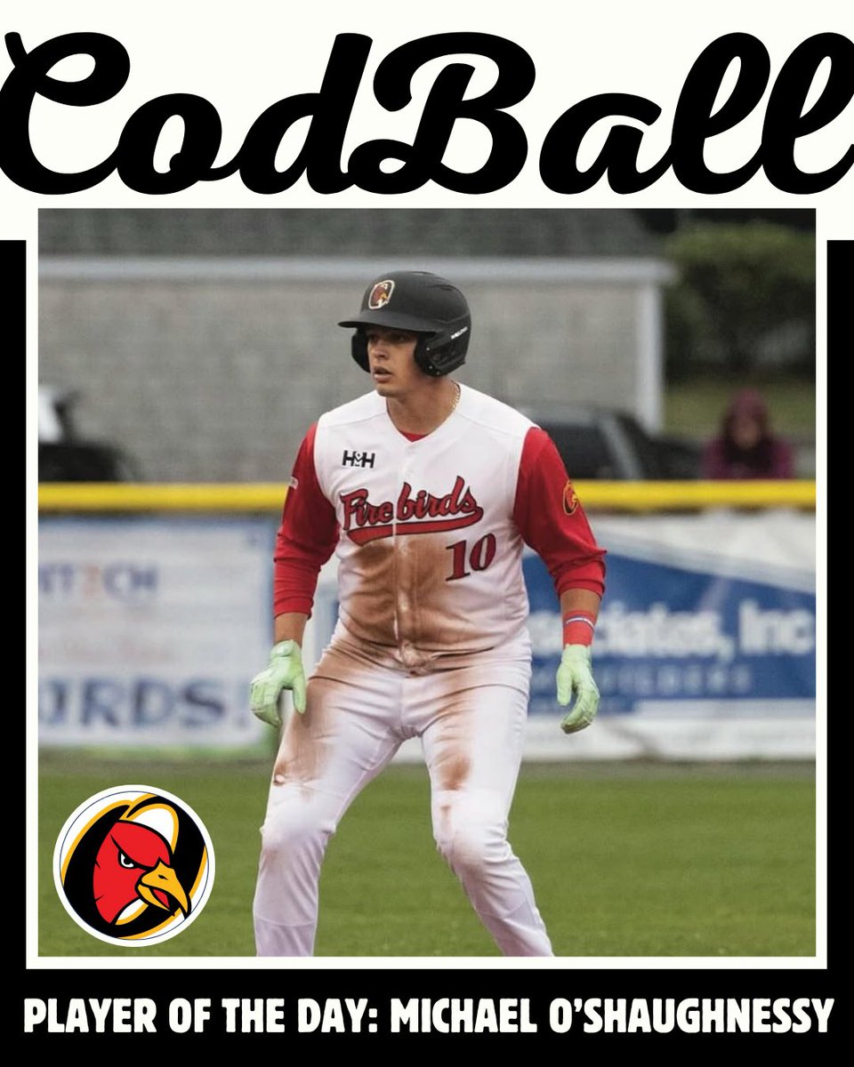 CodBall (@codball) on Twitter photo The CodBall Player of the Day is Michael O'Shaughnessy (<a href="/DavidsonBASE/">Davidson Baseball</a>)
He went 1-2 with a home run, 3 walks, 2 RBI and 2 runs scored for <a href="/FirebirdsCCBL/">Orleans Firebirds</a> The CodBall Player of the Day is Michael O'Shaughnessy (<a href="/DavidsonBASE/">Davidson Baseball</a>)
He went 1-2 with a home run, 3 walks, 2 RBI and 2 runs scored for <a href="/FirebirdsCCBL/">Orleans Firebirds</a>