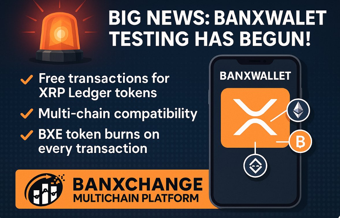 Big News: Banxwallet Testing Has Begun! 

We’re excited to announce the launch of Banxwallet testing—a major step forward in our mission to revolutionize blockchain access.

Banxwallet will feature:

-Free transactions for XRP Ledger tokens
-Multi-chain compatibility
-BXE token