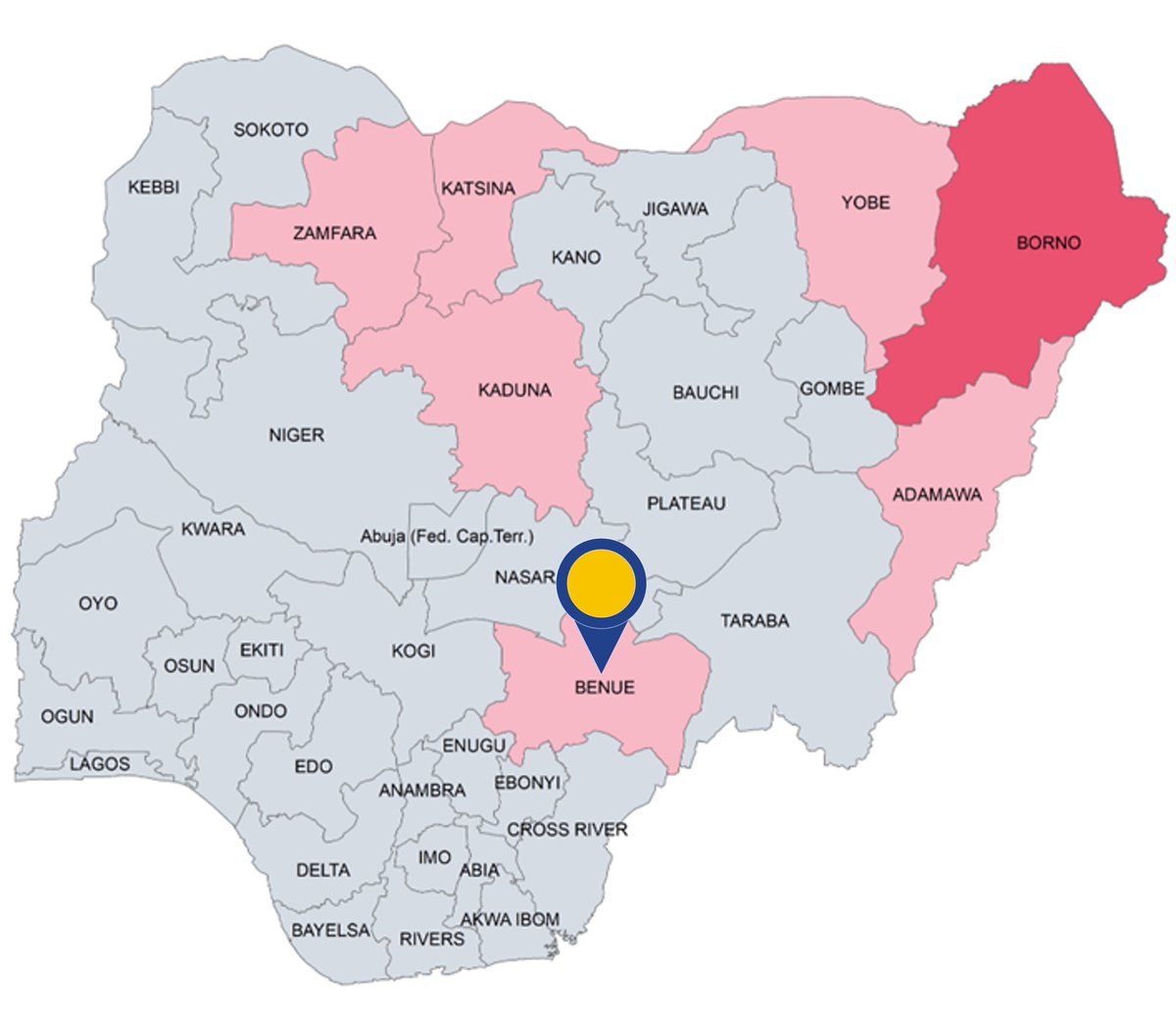 icons_closet's tweet photo. Look at this map. That’s Benue. Now take a moment and find your own state. See it? Not far, right?

That’s the point.

What’s happening there isn’t distant it’s knocking on your door next. Don’t wait until it reaches you before you care. https://t.co/glz6x2p8mz