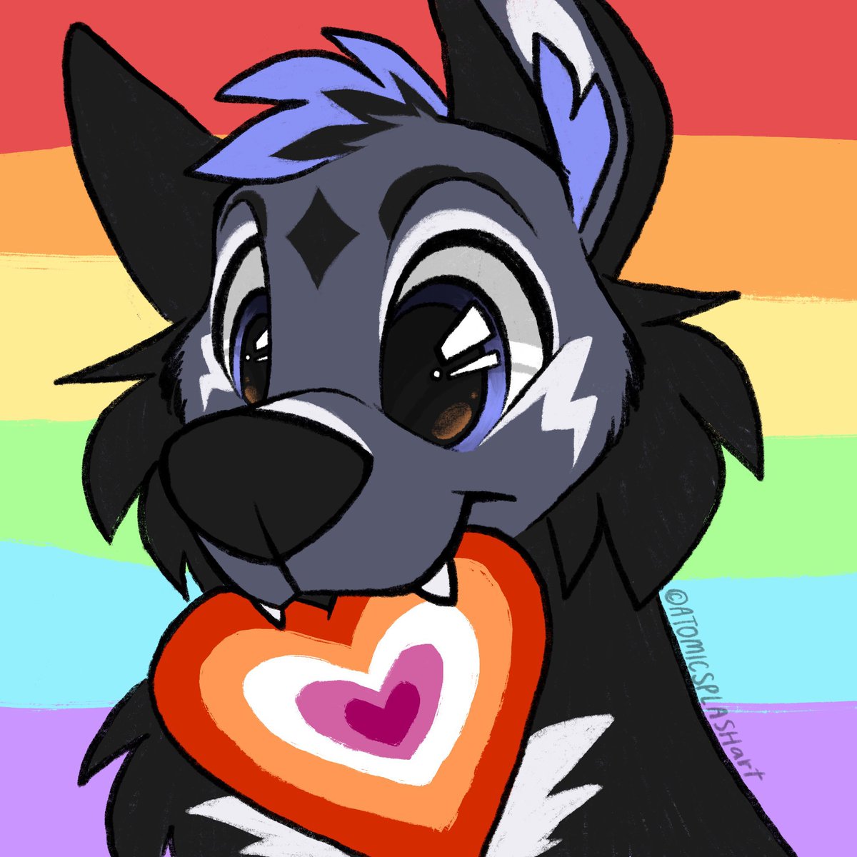 stinkymal12's tweet image. Pride art!! Thank you @atomicsplashart this is so cute!!