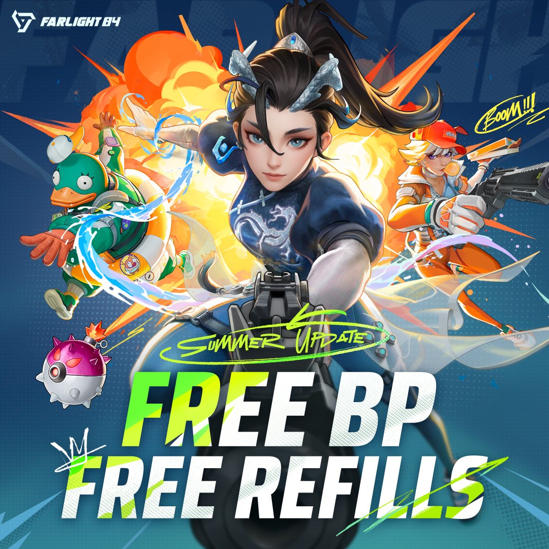 Farlight84's tweet image. Dear Lightcatchers,
The summer update is progressing smoothly, and we sincerely appreciate your patience during this time.
As a token of our gratitude, all players will receive a free Battle Pass upon logging in after the update. We’ve also enhanced the BP rewards—stay active,…