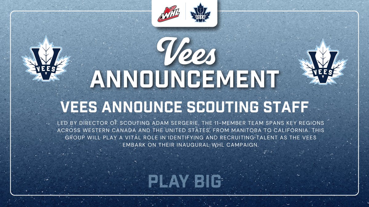 PentictonVees's tweet image. Director of Scouting Adam Sergerie unveiled his 11-man scouting Staff, Tuesday. 

DETAILS | chl.ca/whl-vees/artic…