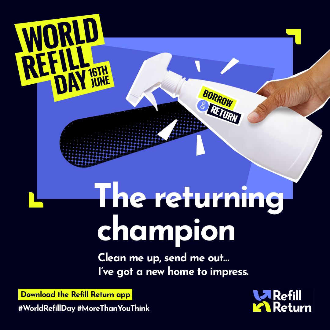 plasticpeople_'s tweet image. Join the refill, return &amp;amp; #reuserevolution! It's #WorldRefillDay, which is a Global Day of Action dedicated to inspiring action &amp;amp; a shared vision of a sustainable future. Help the transition to a more eco-friendly world by making choices that allow you to live with less waste!