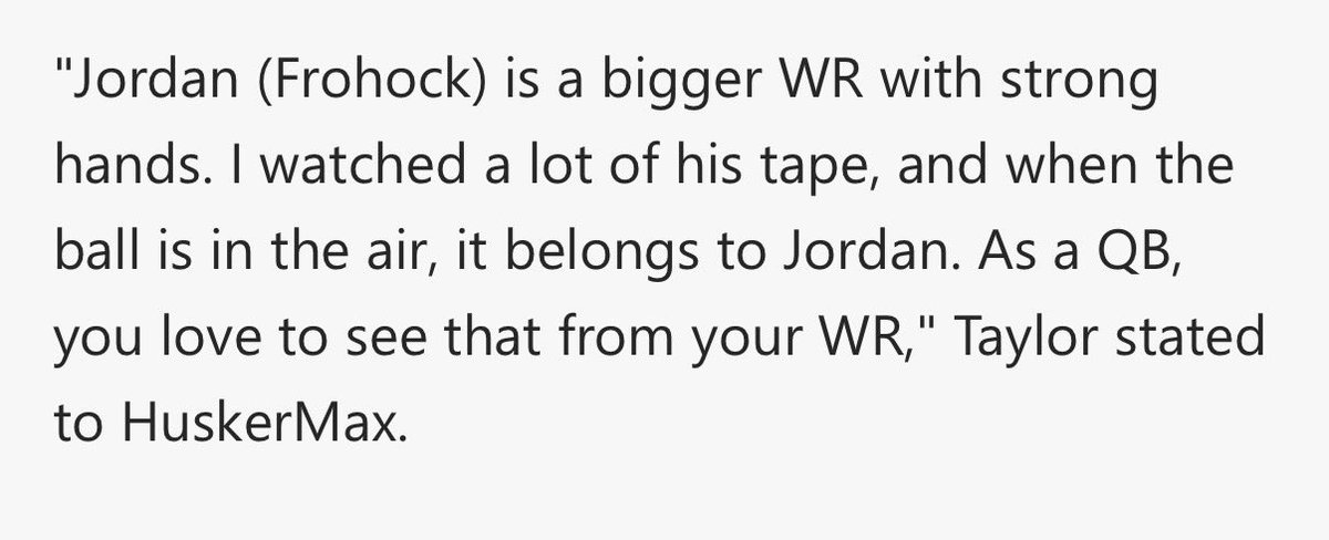 Jordan Frohock | ‘27 WR/ATH | (@jordan_frohock) on Twitter photo #GBR #CORNHUSKERS🌽🌽
<a href="/Qb6Trae/">Trae Taylor</a> Thank you GBR Family!
<a href="/CoachEJbarthel/">EJ Barthel</a> <a href="/HuskerFootball/">Nebraska Football</a>
<a href="/Coach_Hill2/">Malcolm Hill</a> <a href="/CoachCD20/">Coach Devereaux</a> #GBR #CORNHUSKERS🌽🌽
<a href="/Qb6Trae/">Trae Taylor</a> Thank you GBR Family!
<a href="/CoachEJbarthel/">EJ Barthel</a> <a href="/HuskerFootball/">Nebraska Football</a>
<a href="/Coach_Hill2/">Malcolm Hill</a> <a href="/CoachCD20/">Coach Devereaux</a>