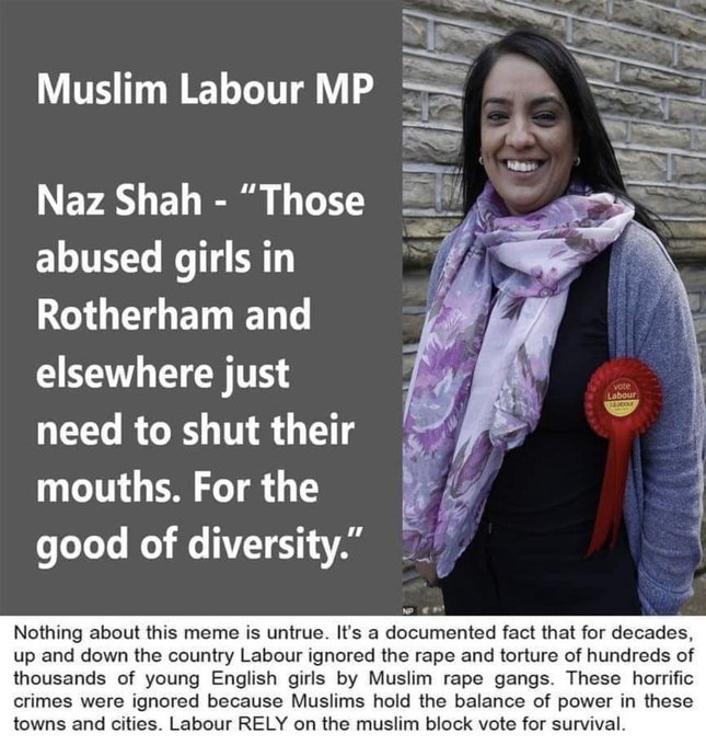 David Stanley (@davidericstan) on Twitter photo <a href="/Neccccy/">N Ecc 🏴🏴🏴</a> Post her own repost instead. Naz Shah should resign. But it shows "diversity" is a coverup for the abuse of Children it seems. <a href="/Neccccy/">N Ecc 🏴🏴🏴</a> Post her own repost instead. Naz Shah should resign. But it shows "diversity" is a coverup for the abuse of Children it seems.