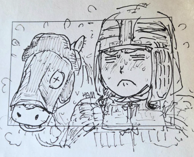 いにしえのお馬さんとあるじ
暑いよ
現代のような耐え難い高温多湿の環境でフル武装したら大変だ 