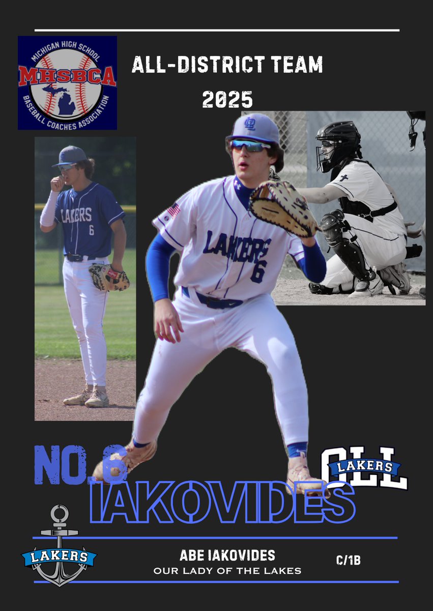 OLL Baseball (@baseball_oll) on Twitter photo Postseason Honors:
Congrats to Senior C/1B Abe Iakovides for earning MHSBCA All-District honors
<a href="/AthleticsOLL/">Our Lady of the Lakes Athletics</a> <a href="/OLLonline/">OLL Catholic School</a> Postseason Honors:
Congrats to Senior C/1B Abe Iakovides for earning MHSBCA All-District honors
<a href="/AthleticsOLL/">Our Lady of the Lakes Athletics</a> <a href="/OLLonline/">OLL Catholic School</a>