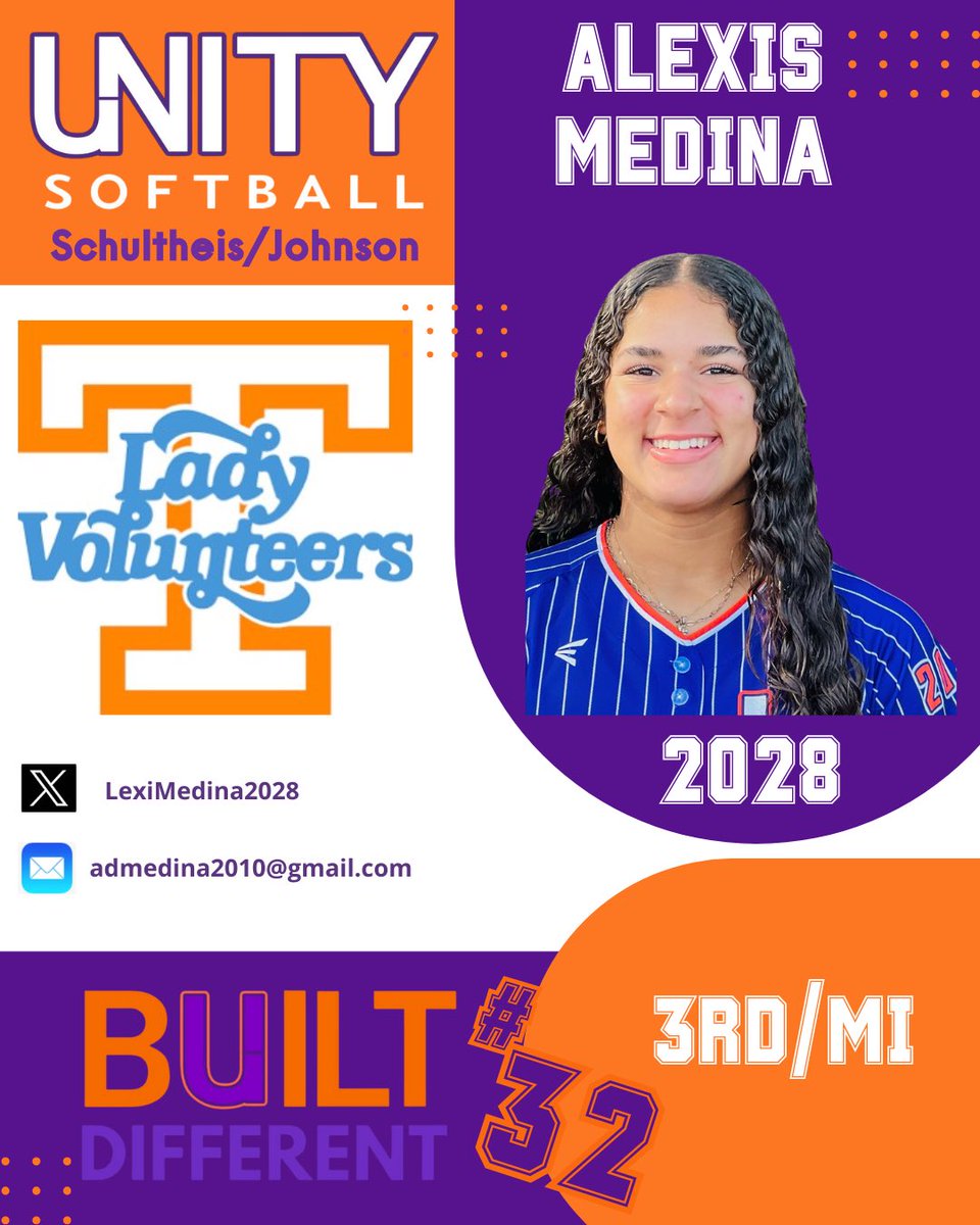 Alexis Medina (@leximedina2028) on Twitter photo So excited to be up in Knoxville for the <a href="/Vol_Softball/">Tennessee Softball</a> camp! Can’t wait to get better and learn some new things💜🧡 So excited to be up in Knoxville for the <a href="/Vol_Softball/">Tennessee Softball</a> camp! Can’t wait to get better and learn some new things💜🧡