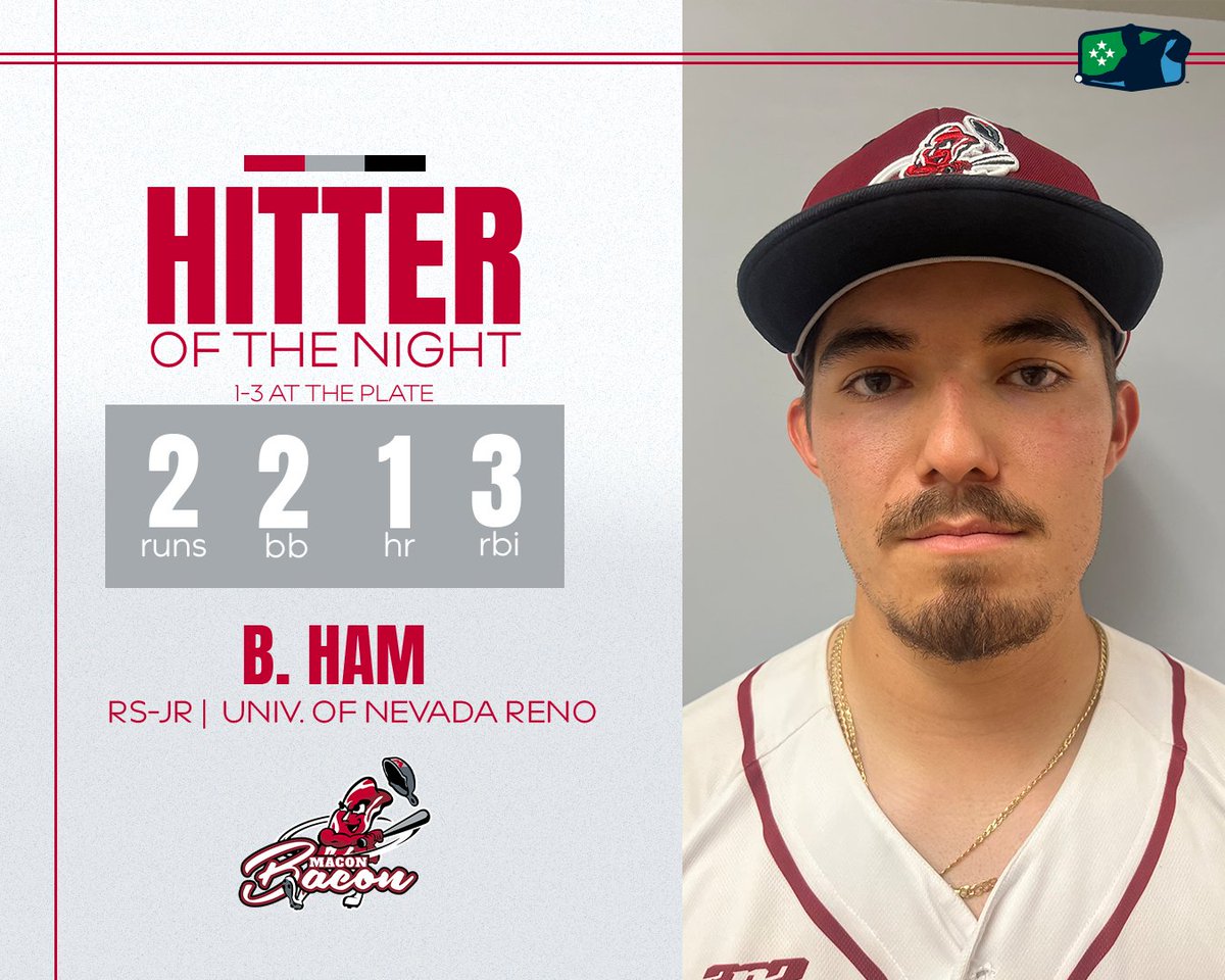 Good Monday night from <a href="/drewharrison_/">Drew Harrison</a> from the
<a href="/BBigfoots/">Boone Bigfoots</a> and <a href="/PRCC_Baseball/">Pearl River Baseball</a>, and <a href="/billyham30/">Billy Ham</a> 
from the <a href="/GoMaconBacon/">Macon Bacon 🥓</a> and <a href="/NevadaBaseball/">Nevada Baseball</a> 
#TheFutureIsNow